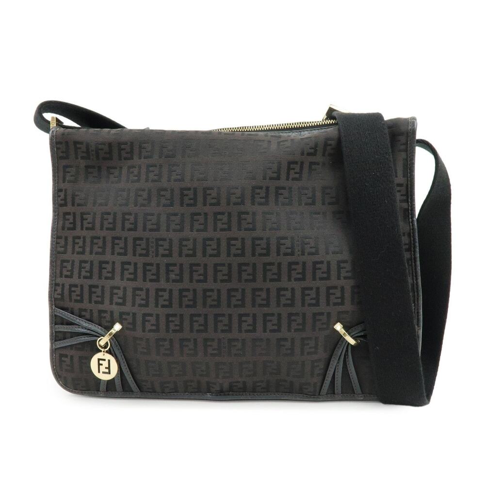Fendi Zucchino Shoulder Bag Brown